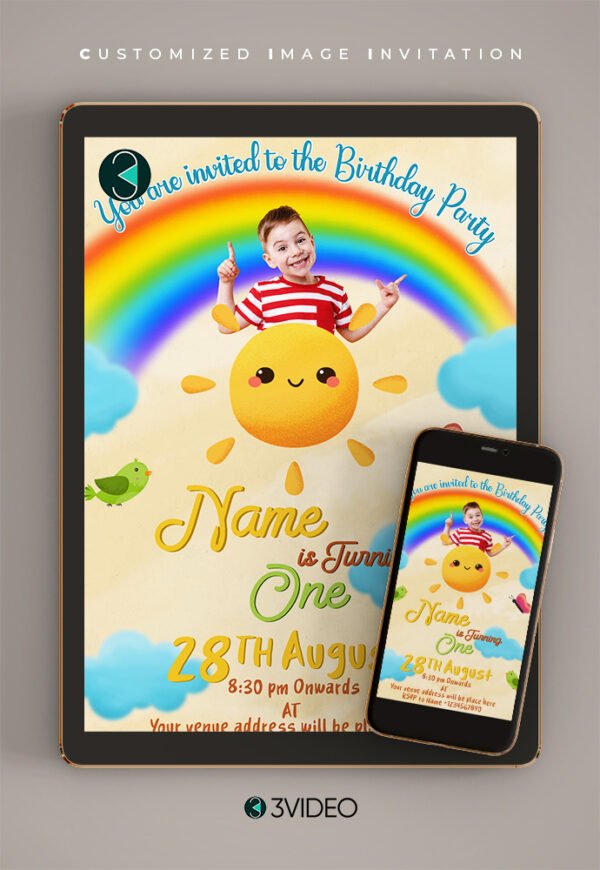 Sunshine Birthday Invitation Card