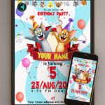 Tom and Jerry Birthday Invitation Card