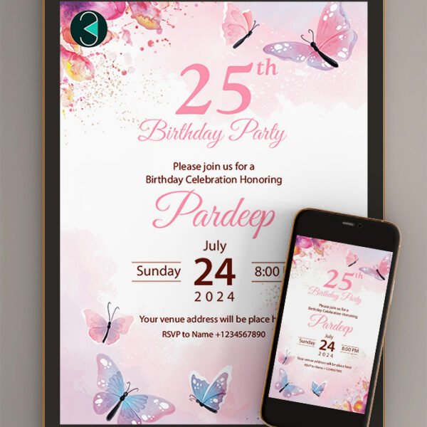 25th birthday invitations