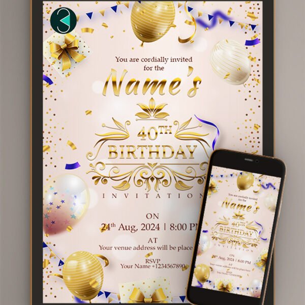 40th birthday invitations