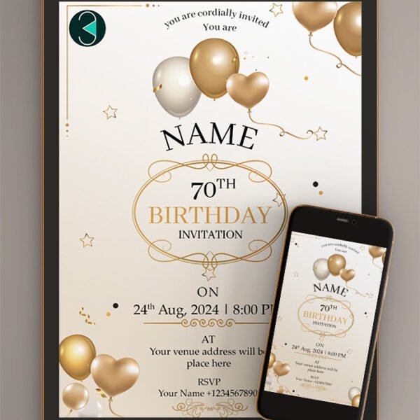 70th birthday invitations