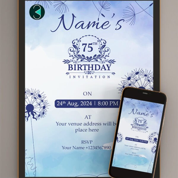 75th birthday invitations