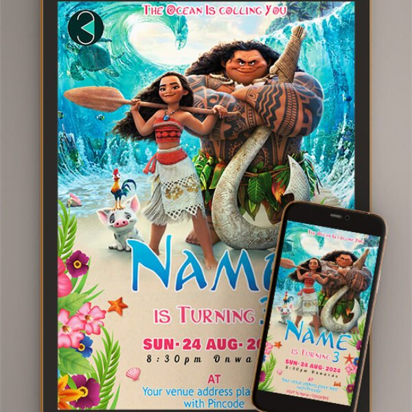 Moana Card Invitation | Online