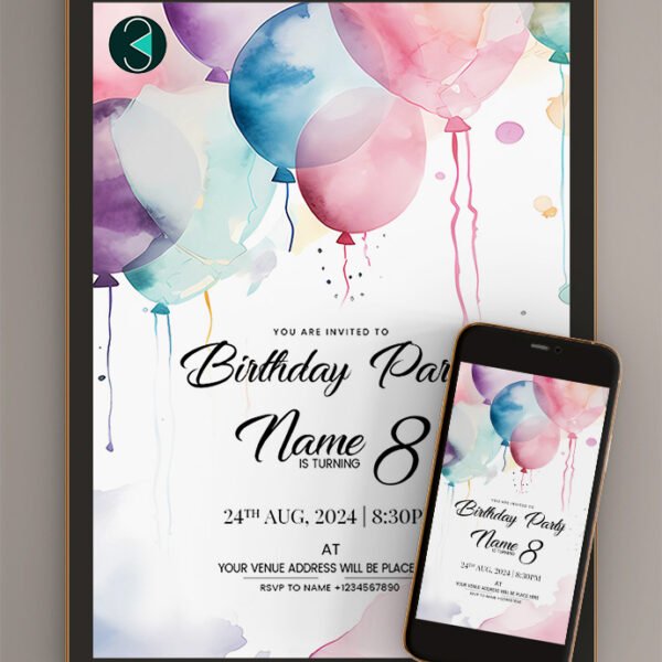 Classic Birthday Invitation Cards