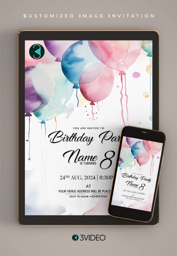 Classic Birthday Invitation Cards