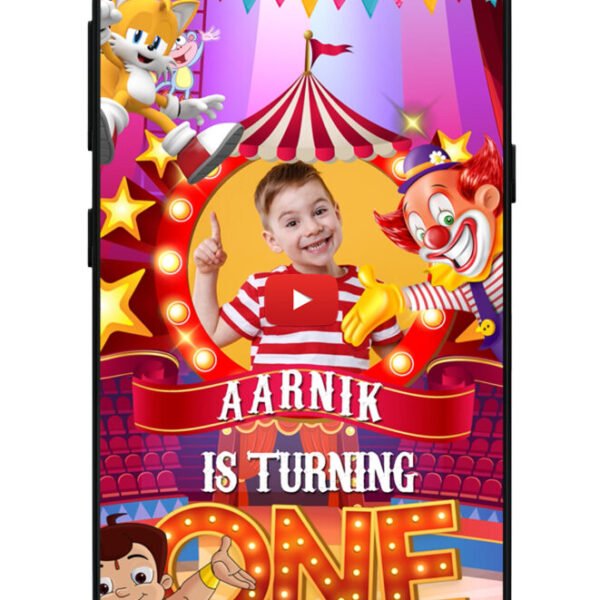 Carnival Cartoon Birthday Invitation video