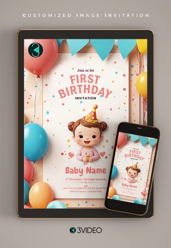Happy birthday invitation card