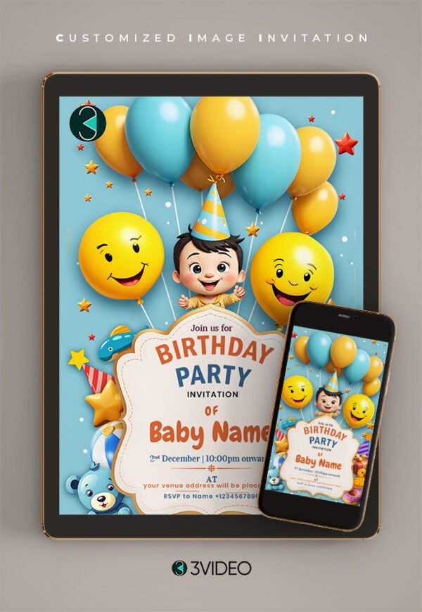 Classic Birthday Invitation Cards