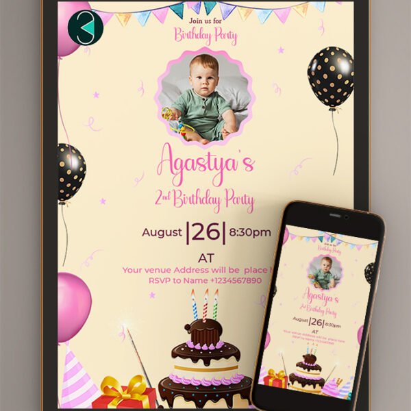 Personalized Birthday Party Invitation card