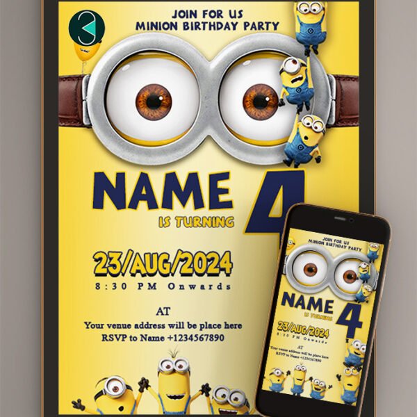 Minion birthday invitations