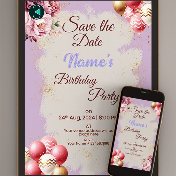 save the date birthday invitations