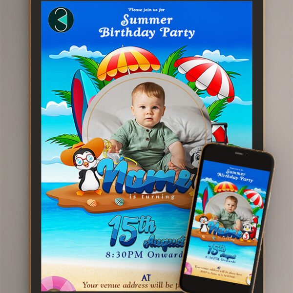 summer birthday invitations