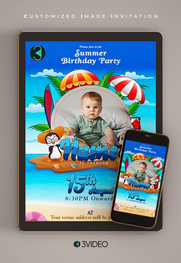 Summer Birthday Invitations card