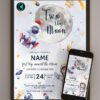 Two the Moon Birthday Invitations | Online card