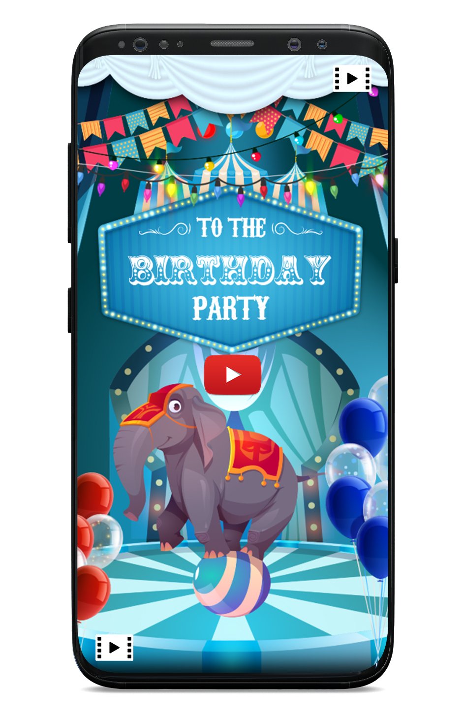 Carnival themed birthday invitations video