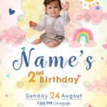 Childrens party invitations card template