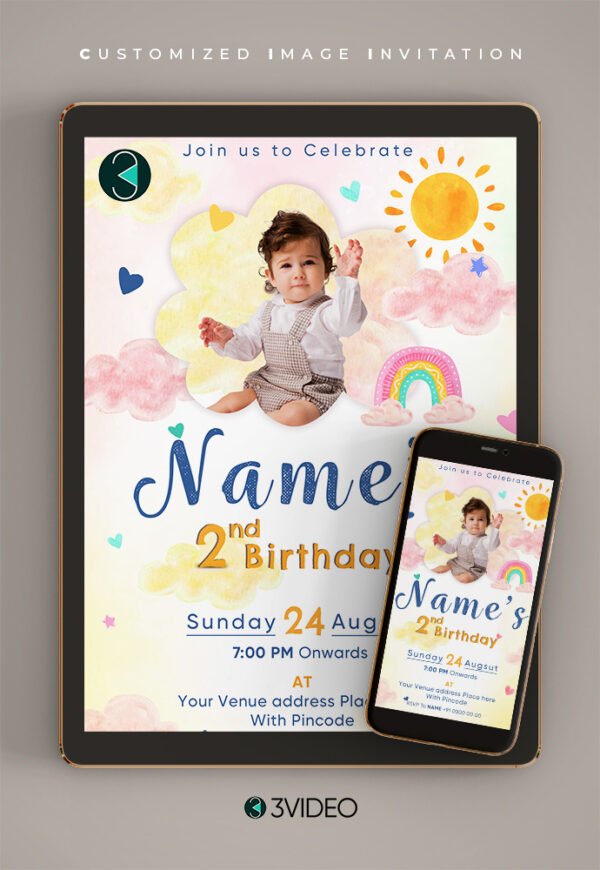 Childrens party invitations card thumbnail