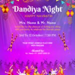 Dandiya night Invitation Card preview