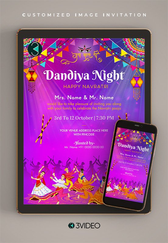 Dandiya night Invitation Card