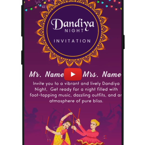 Dandiya Night Navratri  Invitation