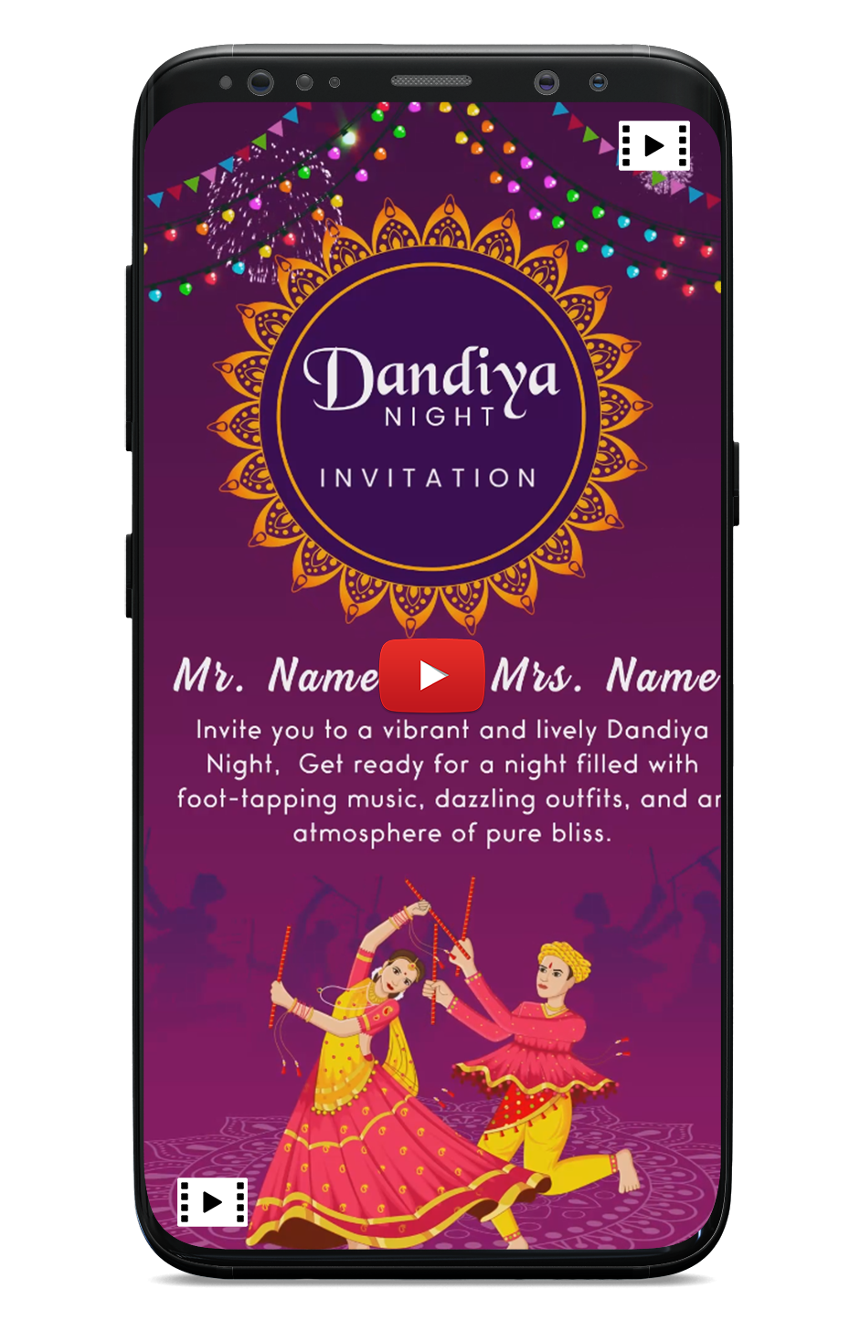 Dandiya Night Navratri  Invitation