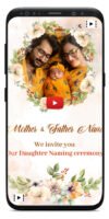 Floral Naming ceremony invitation video