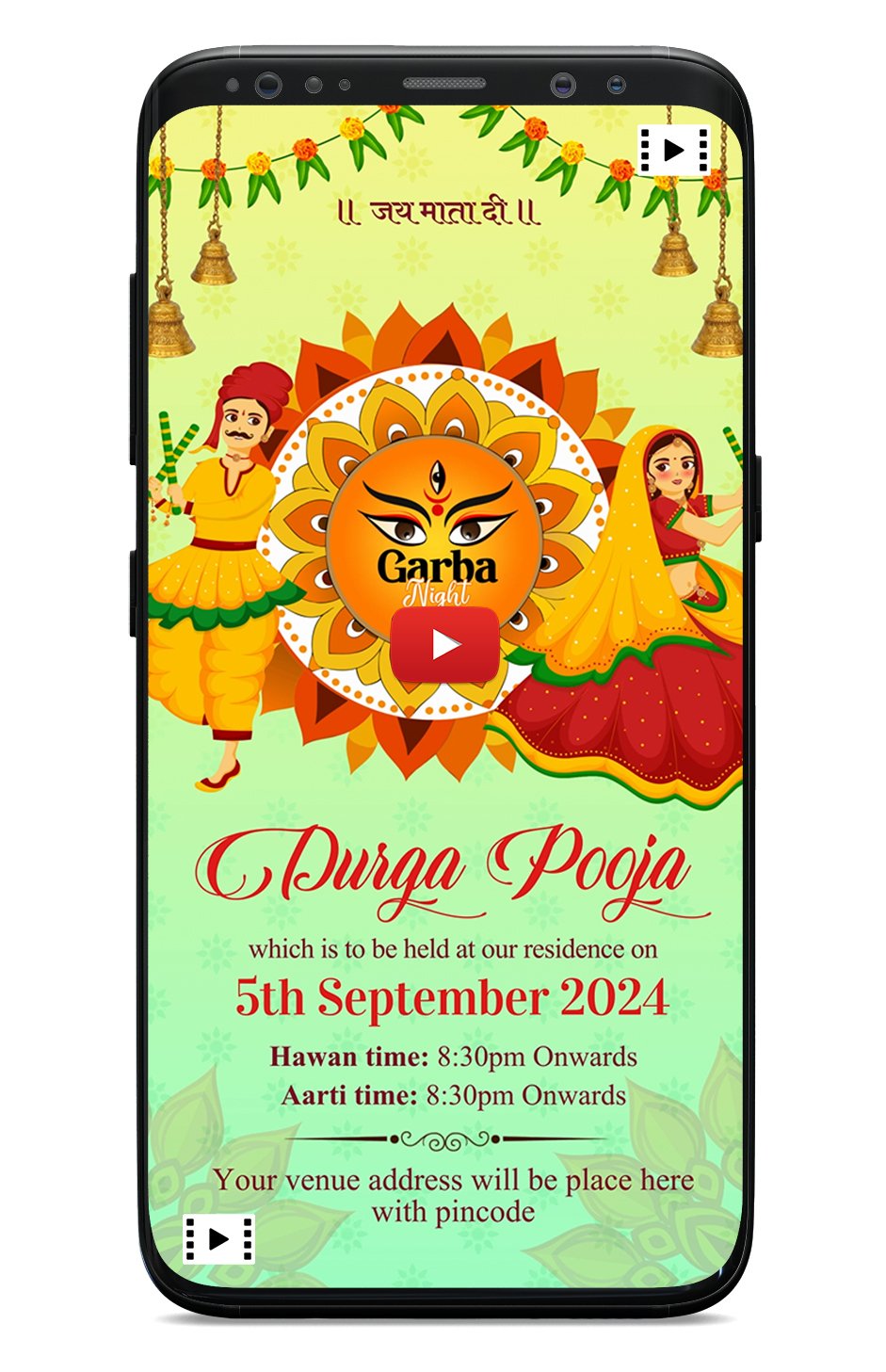 Garba Navratri Invitation video