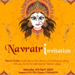 Navratri Durga Pooja Invitation Card preview