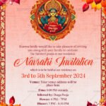 Navratri Pooja Invitation card preview