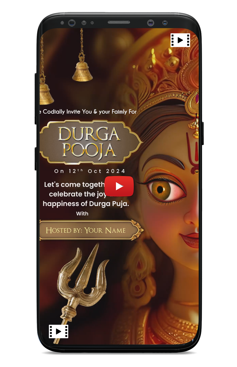 Durga puja Invitation video