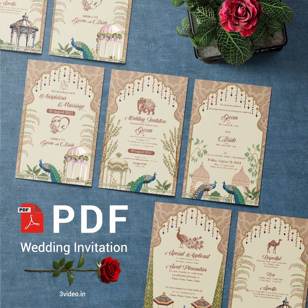 wedding invitation card template pdf