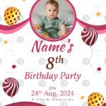 Personalized Birthday Announcement Cards template