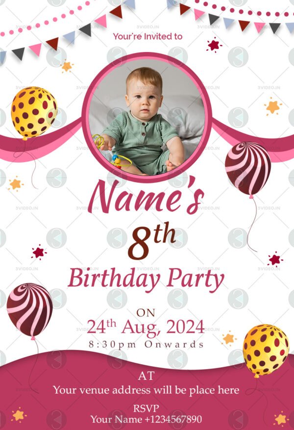 Personalized Birthday Announcement Cards template