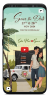 Save the date wedding invitation video-Casual