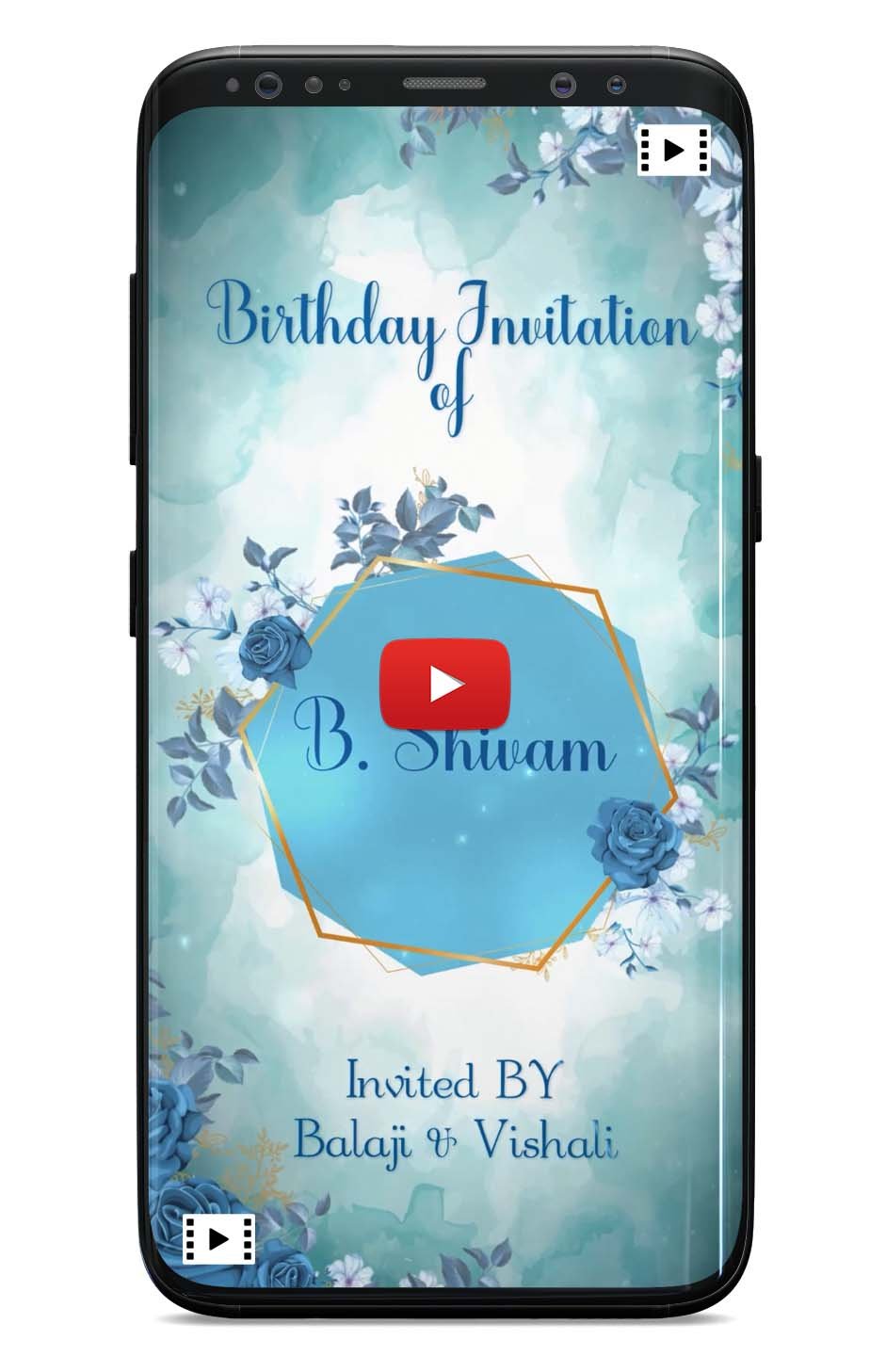 Floral birthday invitation