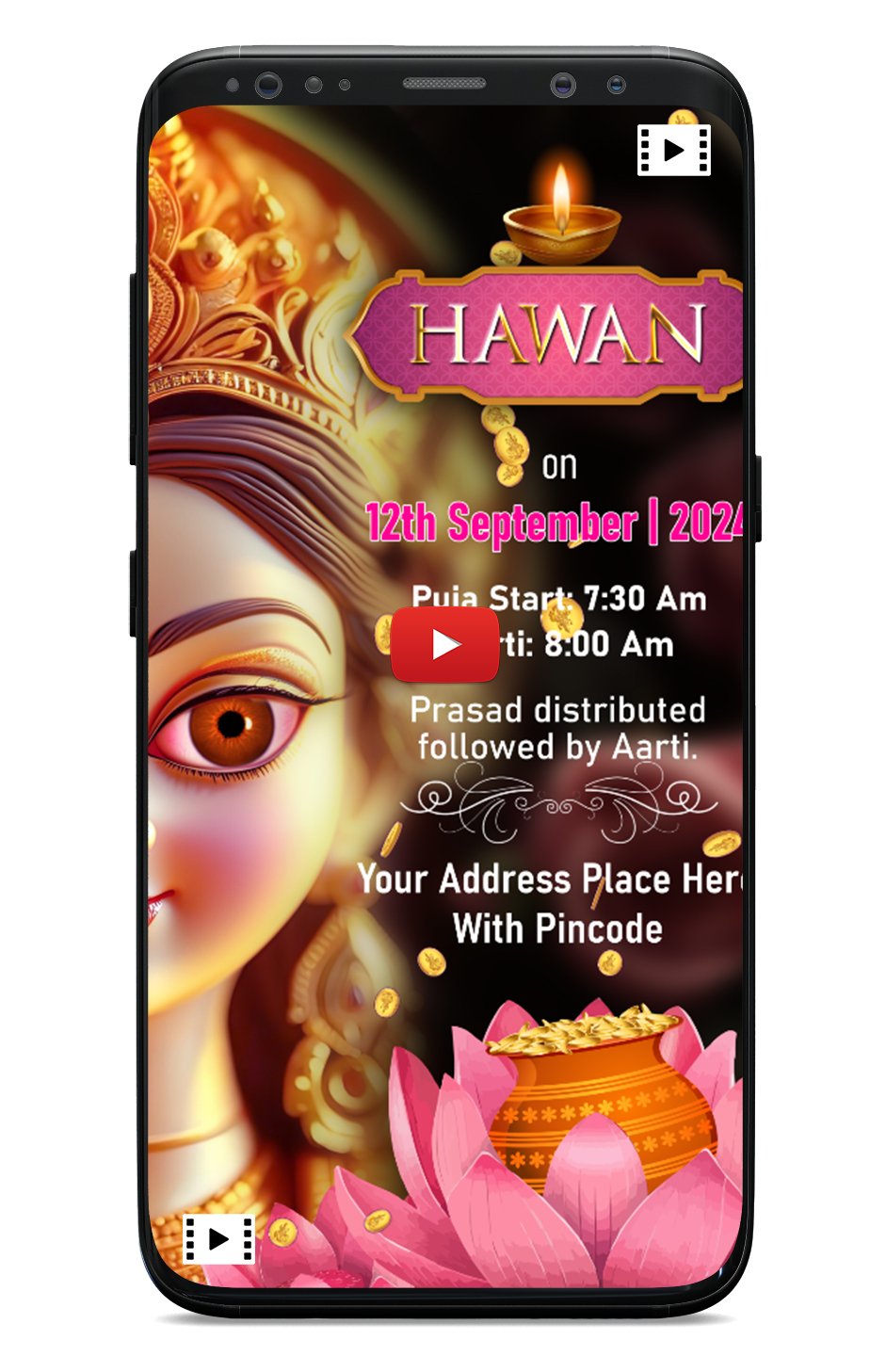 Diwali puja invitation video