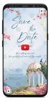 Save the date wedding invitation-blue light