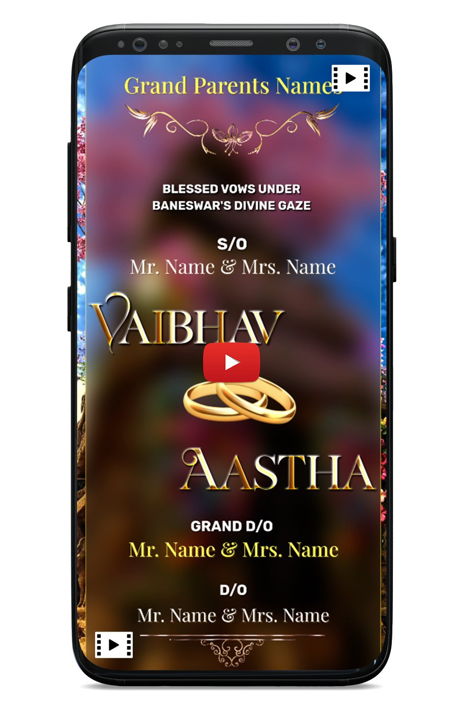 Engagement Invitation card | Traditional video