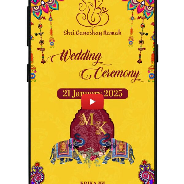 Rajasthani wedding invitation card - Video