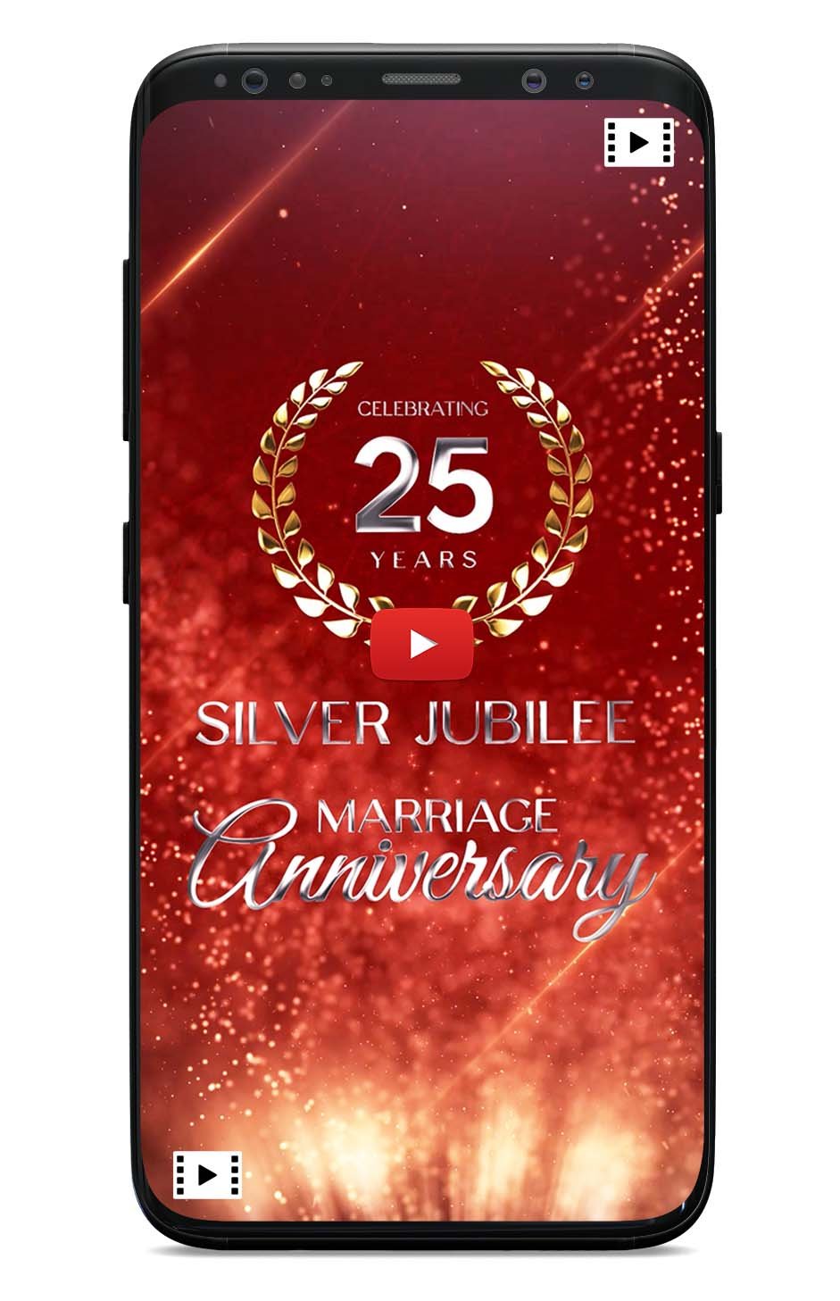 25th wedding anniversary invitations | Silver