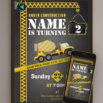 construction birthday invitations