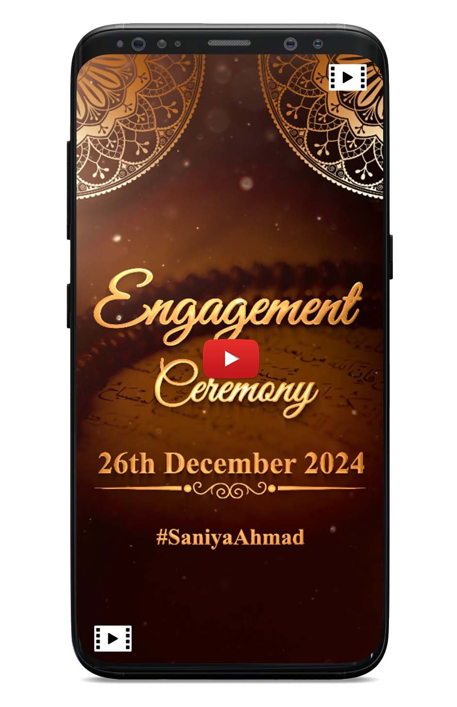 Muslim engagement invitation card