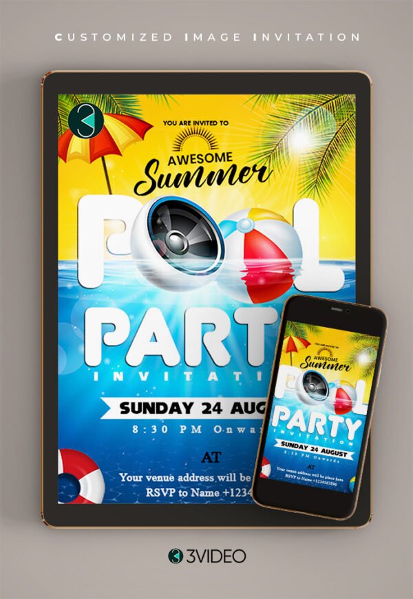 pool party video invitation