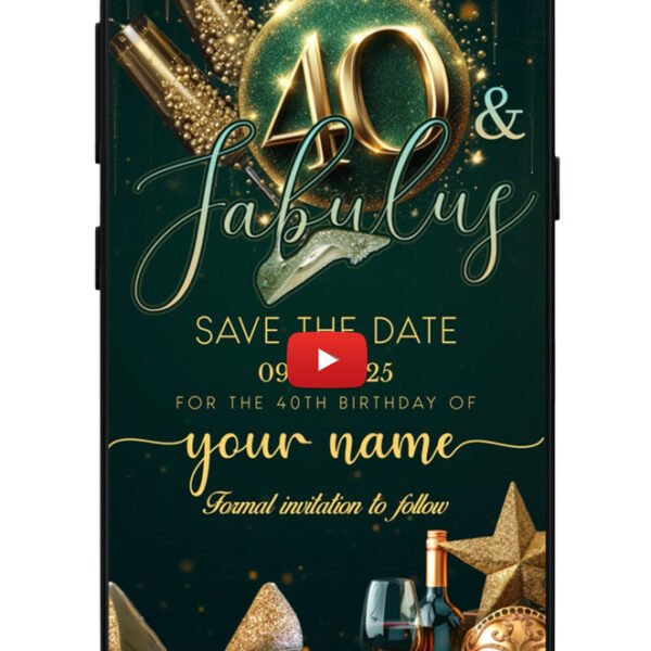 Save the date cards for 40th birthday party