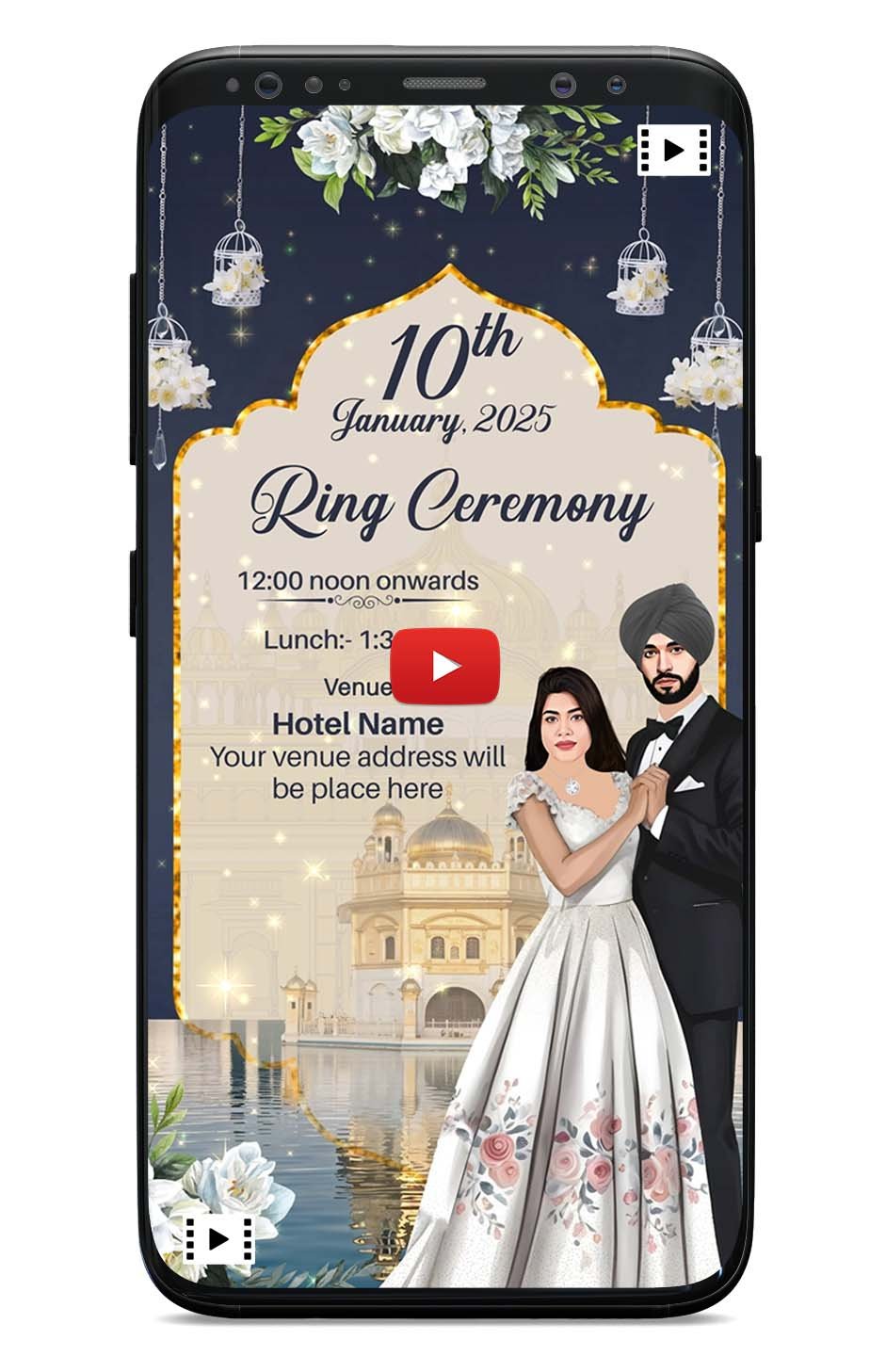 Wedding card Punjabi | traditional invitation video