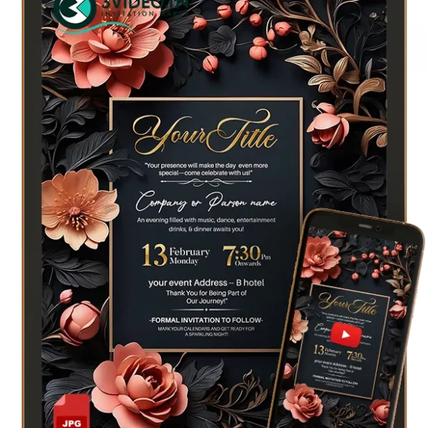 Editable Invitation Card for Celebrations | Video & Image Invite