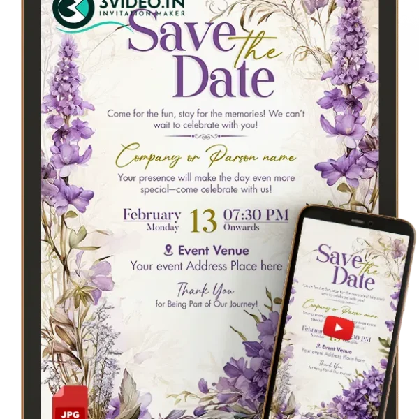 Elegant Custom Invitation Card for Events | Video & Image Invite