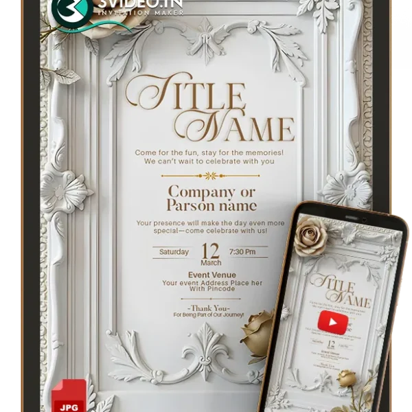 Editable Invitation Card for Celebrations | Video & Image Invite