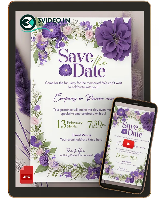 Customizable All-In-One Invitation Card Design | Video & Image Invite