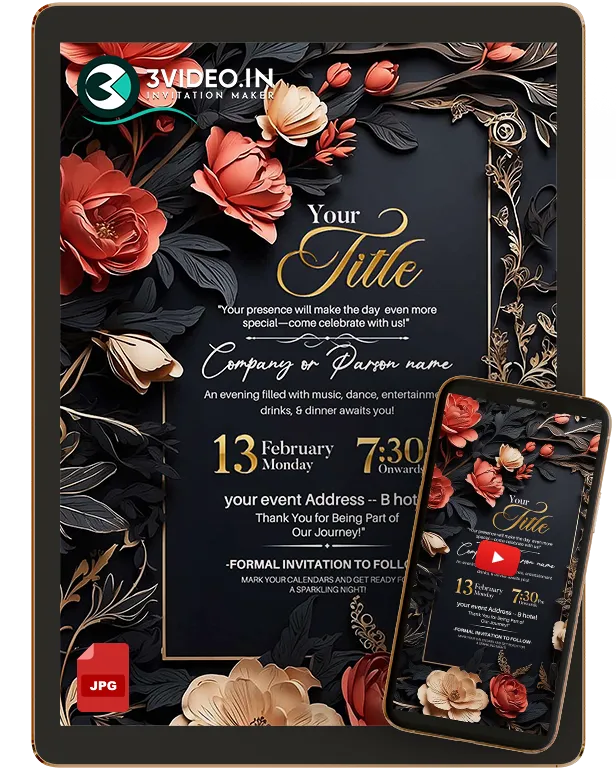 Unique Digital Invitation Card for Functions | Video & Image Invite